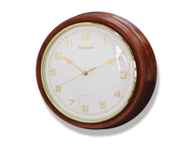 Drum Style Wood Wall Clock